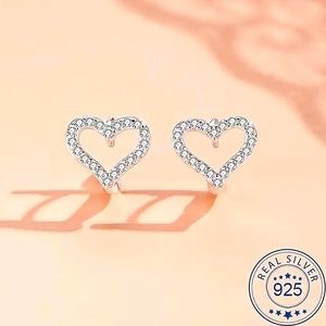 S925 Sterling Silver "Kid @ Heart" Studded Lock Back Earrings